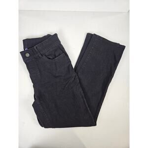 Betabrand Pants Womens Large Black Straight Pull On Jegging Denim Stretch Career